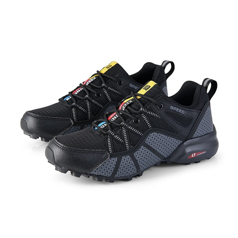 Lightweight Breathable Men's Mesh Outdoor Sports And Casual Hiking Shoes Black
