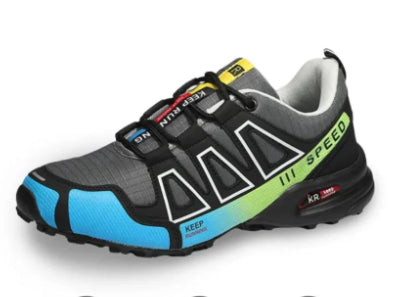 Men's Fashion Personality Multicolor Outdoor Sneakers Grey Blue 43