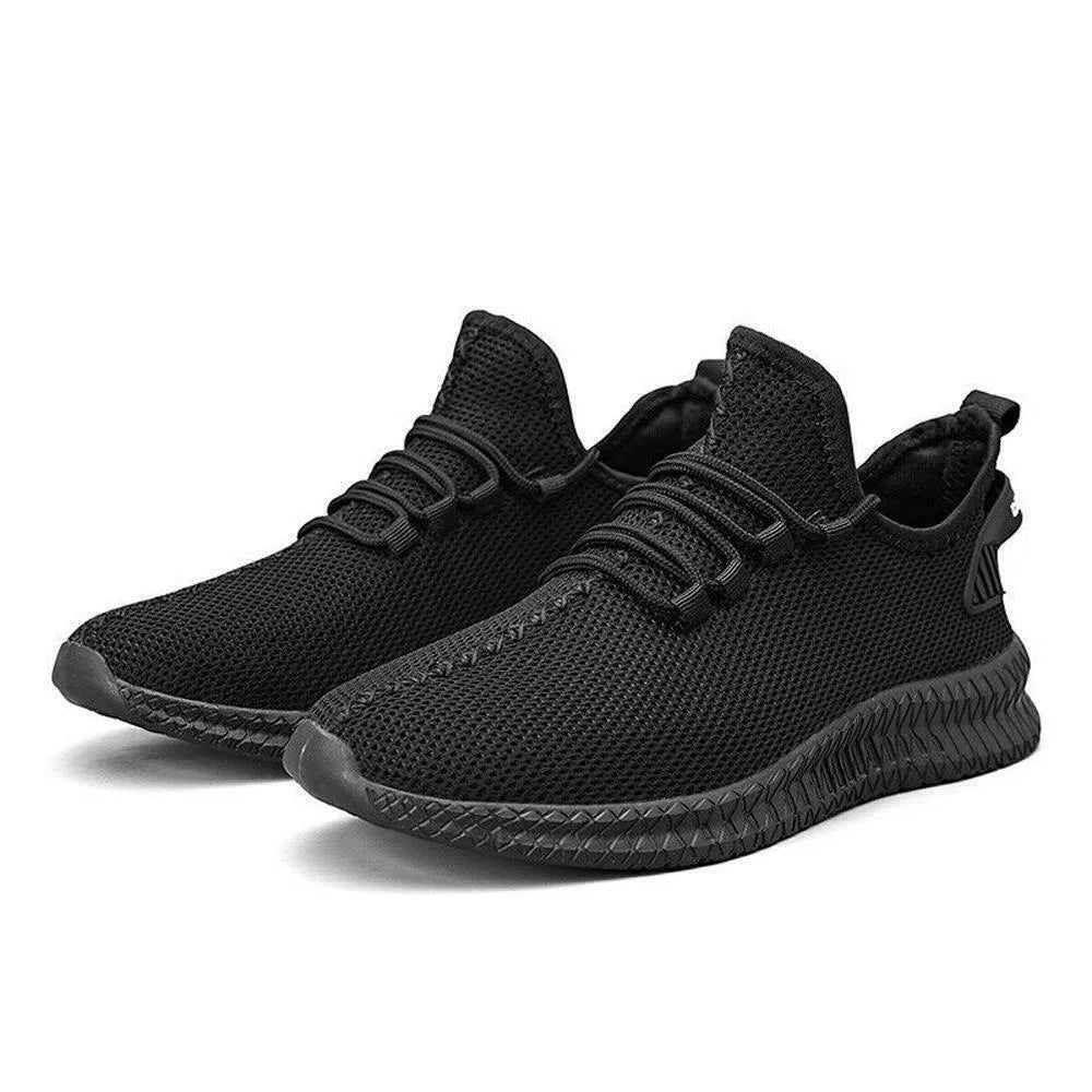 Running Shoes Sneakers Casual Men's Outdoor Athletic Jogging Sports Tennis Gym Black US11 EU45