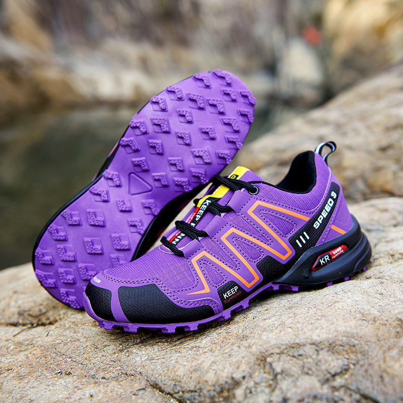 Men's Shoes Off-road Running Shoes Solomon Travel Hiking Shoes Hiking Boots 908 Purple