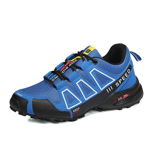Summer Hiking Shoes Outdoor Shoes Men's Super Lightweight Breathable Shock Absorption Off-road Trekking Shoes Blue